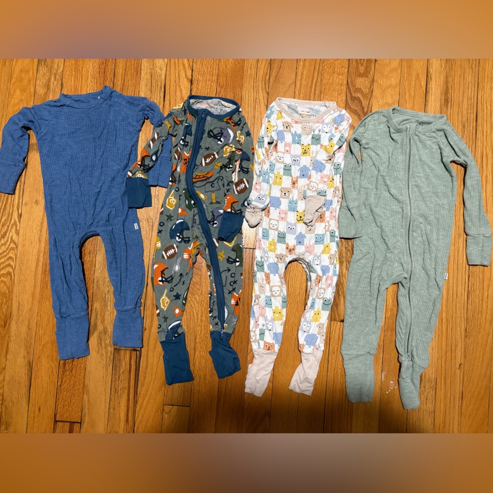 Bamboo Pajama Bundle – Little Sleepies + Posh Peanut (3–12M)